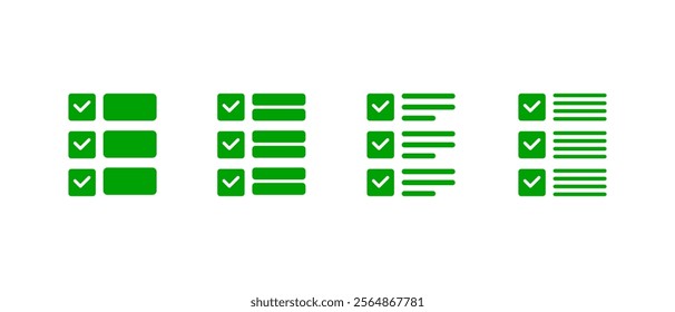 List and checklist icon vector illustration. Flat checklist - stock vector.
