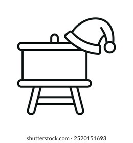 Santa’s list christmas icon vector basic design simple and modern concept graphic