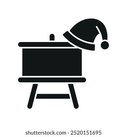 Santa’s list christmas icon vector basic design simple and modern concept graphic