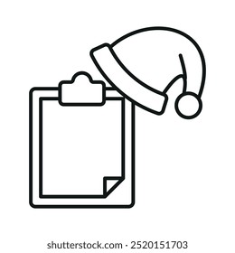 Santa’s list christmas icon vector basic design simple and modern concept graphic