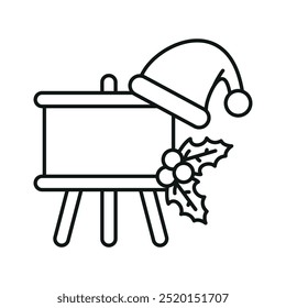 Santa’s list christmas icon vector basic design simple and modern concept graphic