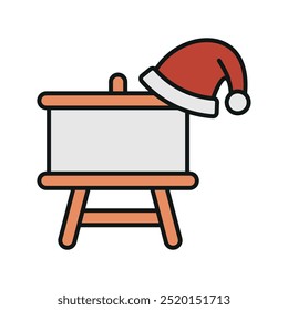 Santa’s list christmas icon vector basic design simple and modern concept graphic