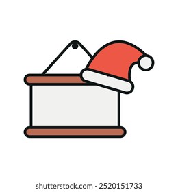 Santa’s list christmas icon vector basic design simple and modern concept graphic