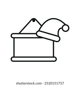 Santa’s list christmas icon vector basic design simple and modern concept graphic