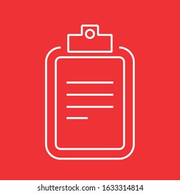 List, clipboard icon, stock vector illustration, EPS10.