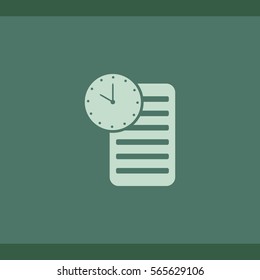 list with clock icon, vector design