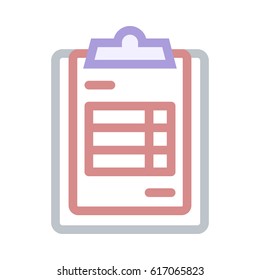 List Colour Line Vector Icon