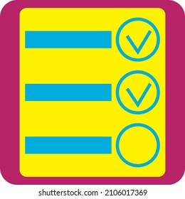 List for the day, illustration, vector on a white background.