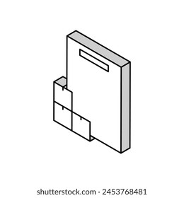 list of delivering packages isometric icon vector. list of delivering packages sign. isolated symbol illustration