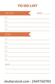 List To Do blank. Empty checklist vector