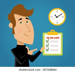 List to do important tasks priority reminder done background with check boxes schedule abstract vector illustration