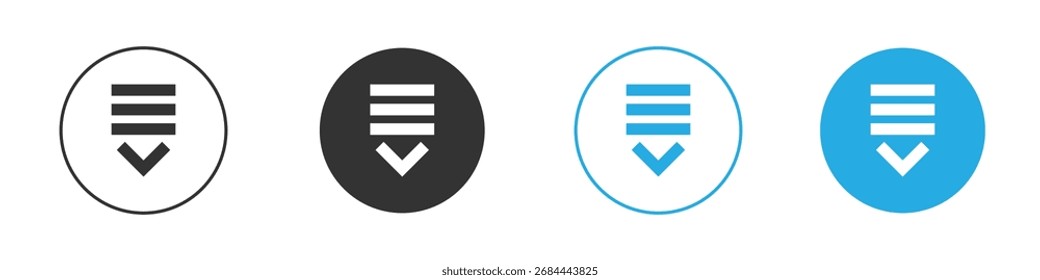 Dropdownsymbol auflisten Entwurfsvorlage für Grafiksymbol