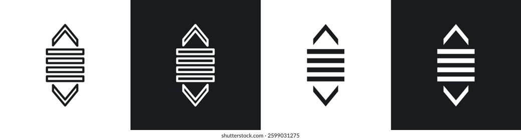 List dropdown icons in flat and linear vector illustration on white background.
