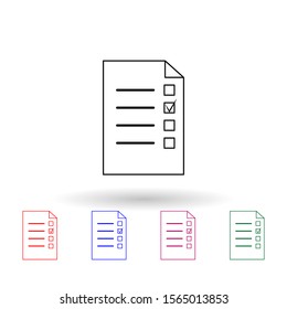 List of elections multi color icon. Simple thin line, outline vector of election icons for ui and ux, website or mobile application
