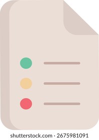 Diseño de icono plano de archivos de lista