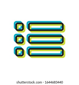 List, flat icon isolated on a white background. Catalog of products or services and items