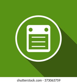 list flat icon with long shadow. vector illustration