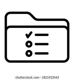 list folder icon with outline style. Suitable for website design, logo, app, ui, etc.