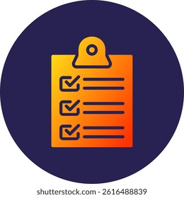 List Glyph Circle Gradient Icon