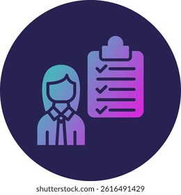 List Glyph Circle Gradient Icon