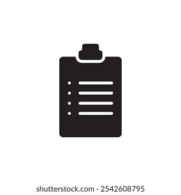 List icon black and white vector sign