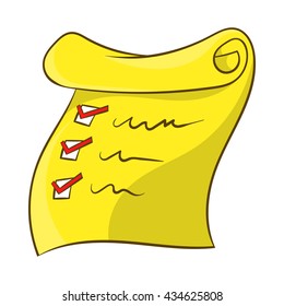 List icon, cartoon style