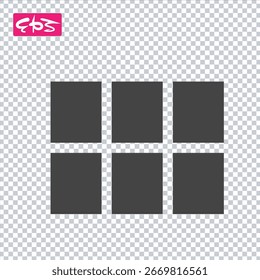 List icon, category icon, menu icon, EPS format vector icon illustration file
