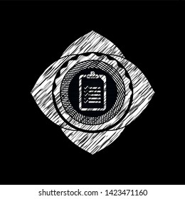 list icon with chalkboard texture