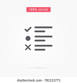 List icon. checklist symbol