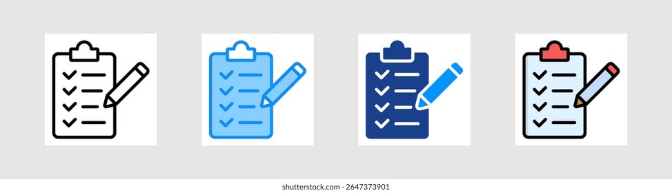 List Icon Collection Set Multiple Style