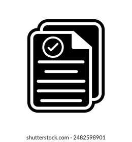 Icono de Lista. En conformidad - conjunto de iconos que muestra la empresa pasó la Ilustración vectorial de inspección 10Eps