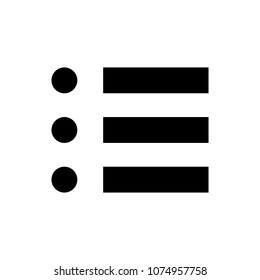 List icon - Content view options, list symbol - options design in trendy flat style