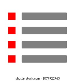 List icon - Content view options, list symbol - options sign