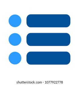 List icon - Content view options, list symbol - options sign