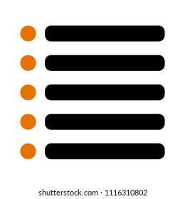List icon - Content view options, list symbol - options sign