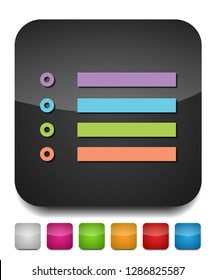 List icon - Content view options, list symbol - options sign