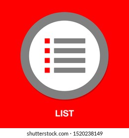 List icon - Content view options, list symbol - options sign