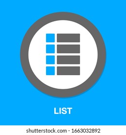 List icon - Content view options, list symbol - options sign