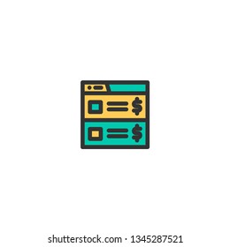 List icon design. e-commerce icon vector illustration