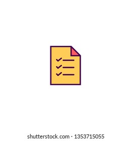 List icon design. Essential icon vector illustration