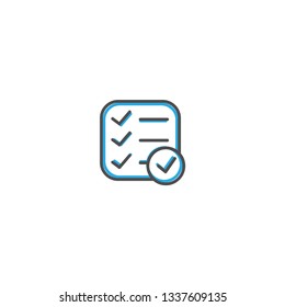 List icon design. Interaction icon line vector illustration design