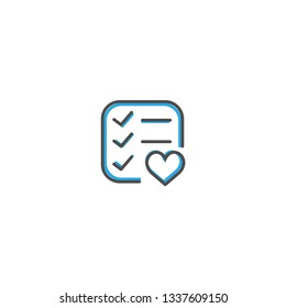 List icon design. Interaction icon line vector illustration design