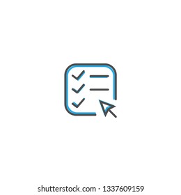 List icon design. Interaction icon line vector illustration design