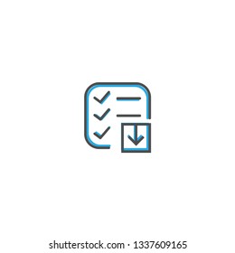 List icon design. Interaction icon line vector illustration design
