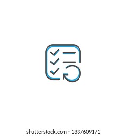 List icon design. Interaction icon line vector illustration design