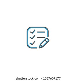 List icon design. Interaction icon line vector illustration design
