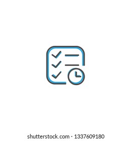 List icon design. Interaction icon line vector illustration design