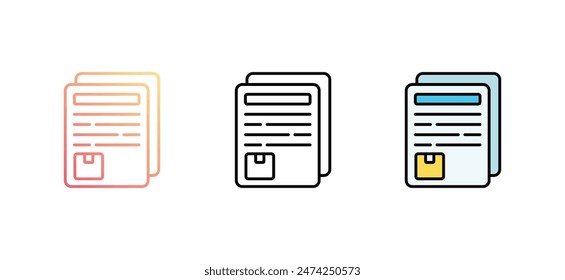 List icon design with white background stock illustration