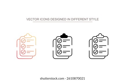 List icon design with white background stock illustration