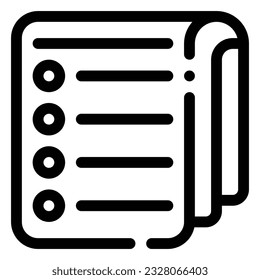Icono de lista. Concepto de marketing digital. Icono de esquema